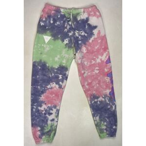 III Points 3 Mushroom Graphic Sweatpants Men Large Multicolor Tie Dye Music